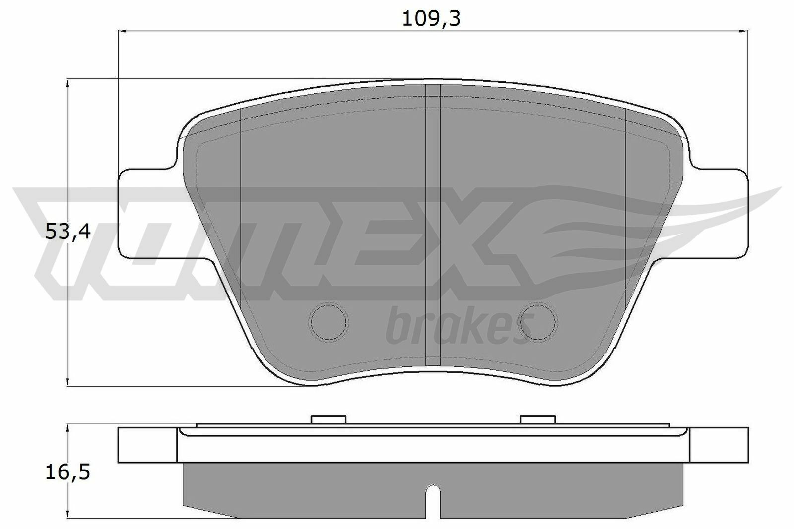 Sada brzdových platničiek kotúčovej brzdy TOMEX Brakes